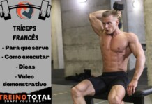 Tríceps francês com halter: Para que serve, Como executar e dicas - Para que serve Tríceps francês - Como executar - Dicas - Vídeo demonstrativo