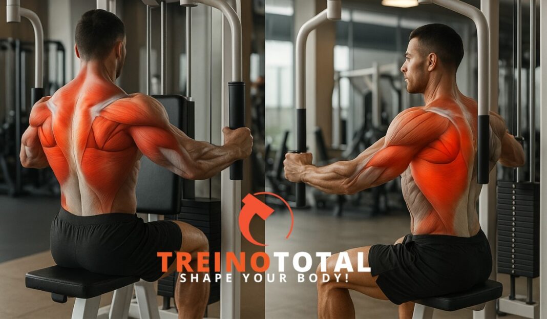 Crucifixo invertido na máquina