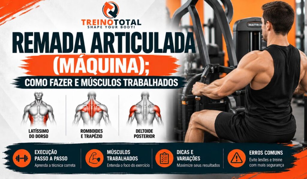 Remada Articulada (Máquina): Como Fazer e Músculos Trabalhados Remada Articulada (Máquina): Como Fazer e Músculos Trabalhados