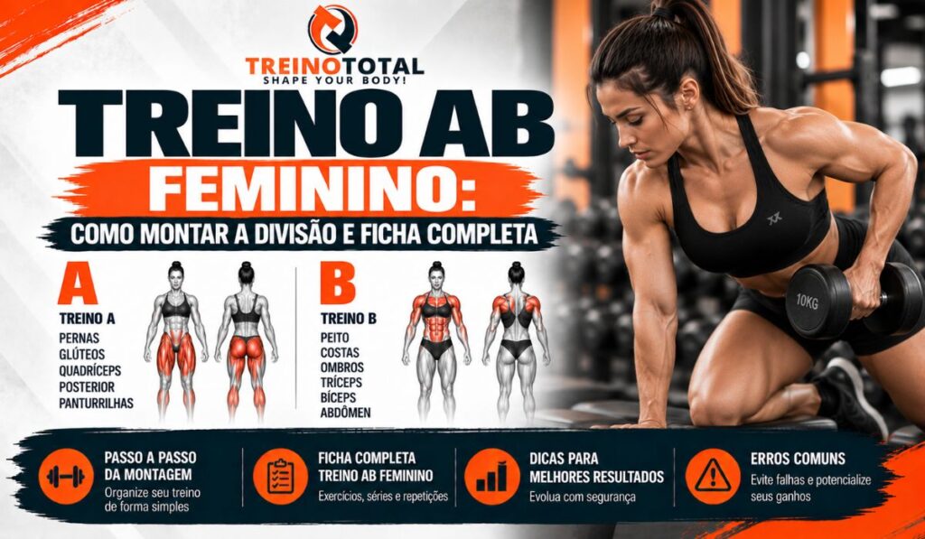 Treino AB Feminino: Como Montar a Divisão e Ficha Completa Treino AB feminino ficha