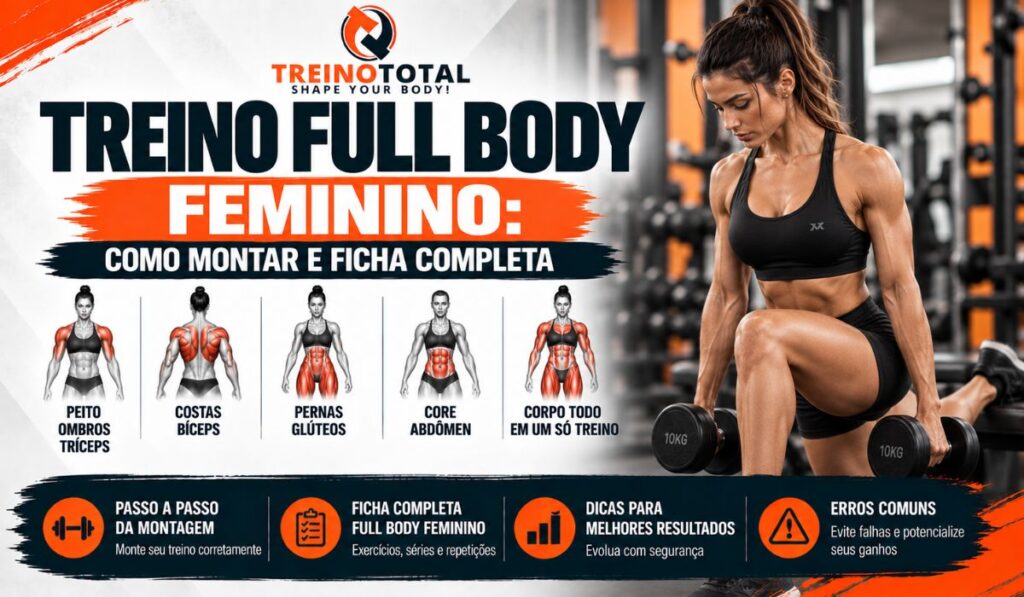 Treino Full Body Feminino: Como Montar e Ficha Completa Treino Full Body Feminino ficha