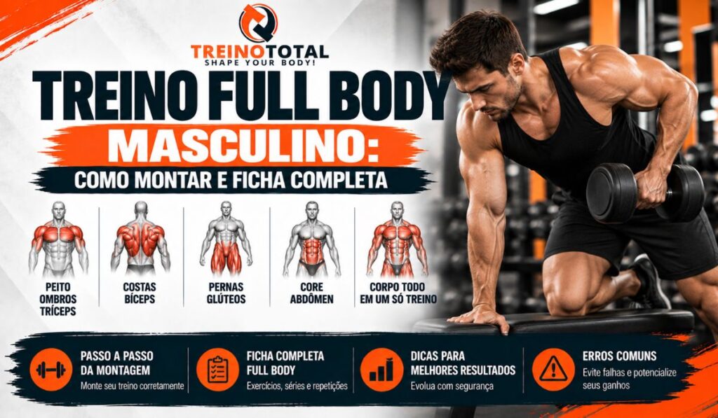 Treino Full Body Masculino: Como Montar e Ficha Completa Treino Fullbody masculino ficha